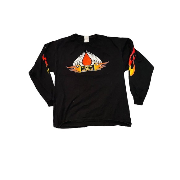 Vtg Harley Davidson Long Sleeve T Live To Give Delta Magnum Weight Men Sz L A26 - Picture 1 of 6